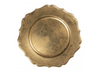 Zlatý servírovací talíř / podnos s patinou I - Ø 33 cm