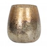 Stříbrno-zlatý skleněný svícen - Ø 11*14 cmBarva: stříbrno-zlatáMateriál: skloHmotnost: 0,222 kg