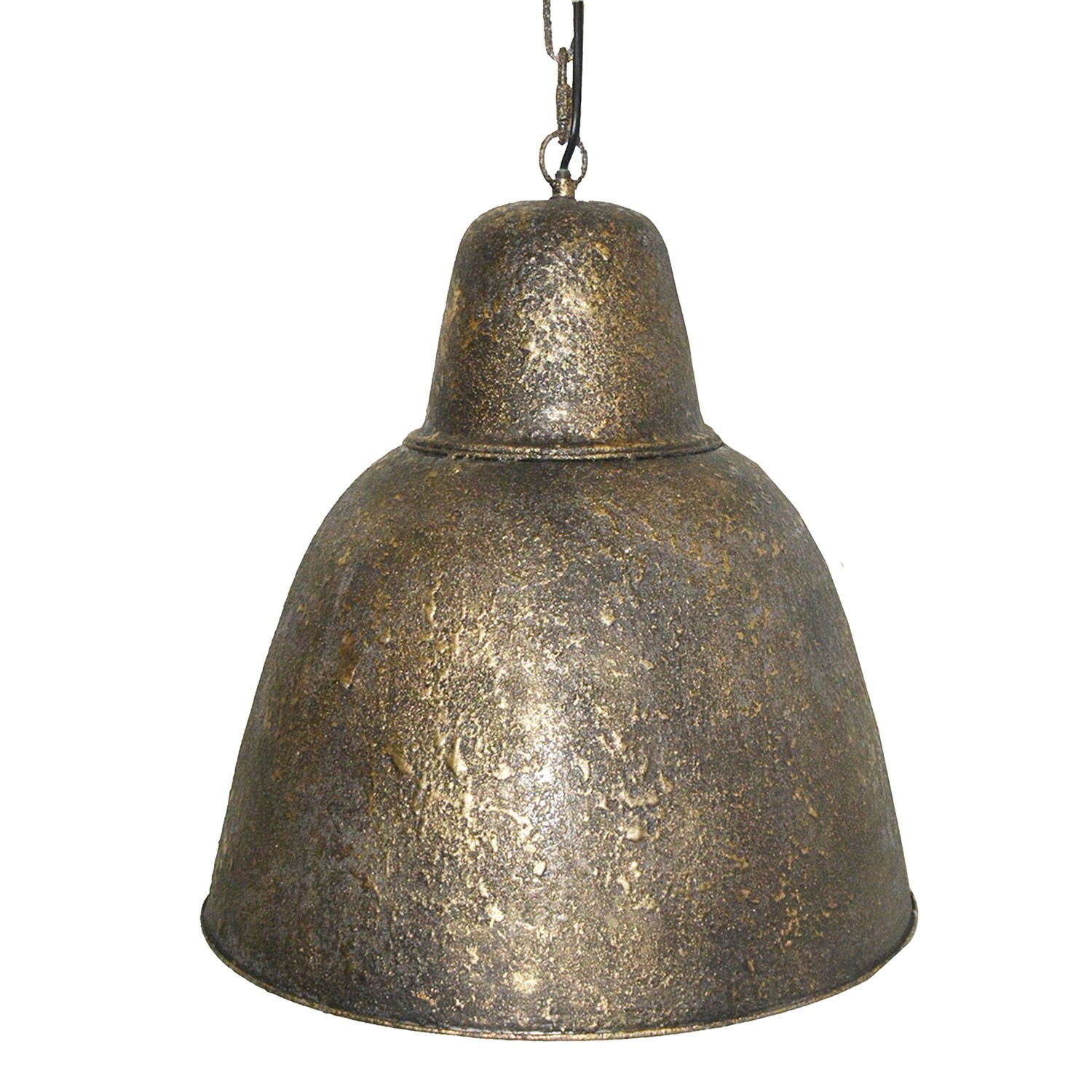 Zlatý kovový lustr s patinou Ann – Ø 40*44/150 cm E27/max 1*40W Clayre & Eef