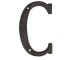 Nástěnné kovové písmeno C - 13 cm