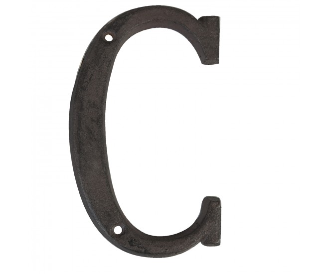 Nástěnné kovové písmeno C - 13 cm
