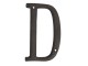 Nástěnné kovové písmeno D - 13 cm