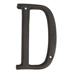 Nástěnné kovové písmeno D - 13 cm