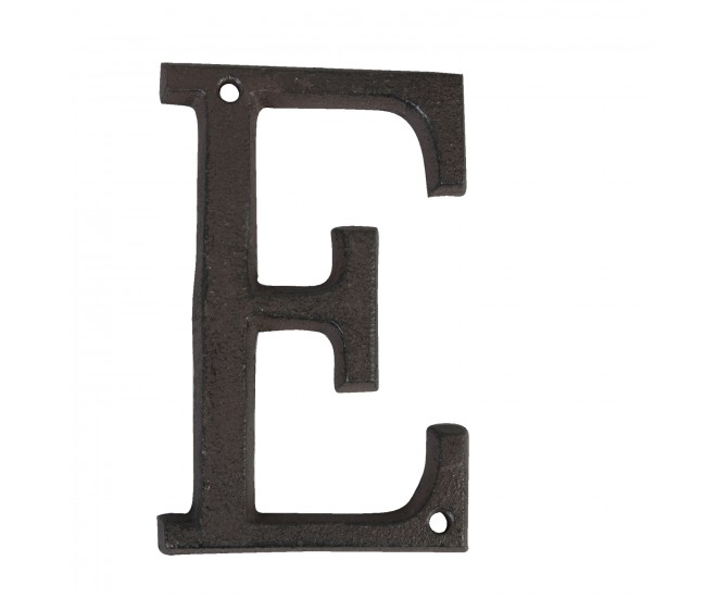 Nástěnné kovové písmeno E- 13 cm