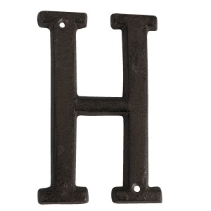 Nástěnné kovové písmeno H - 13 cm
