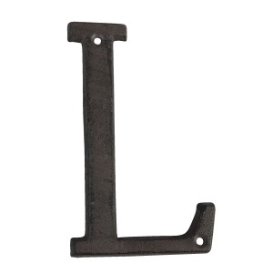 Nástěnné kovové písmeno L - 13 cm