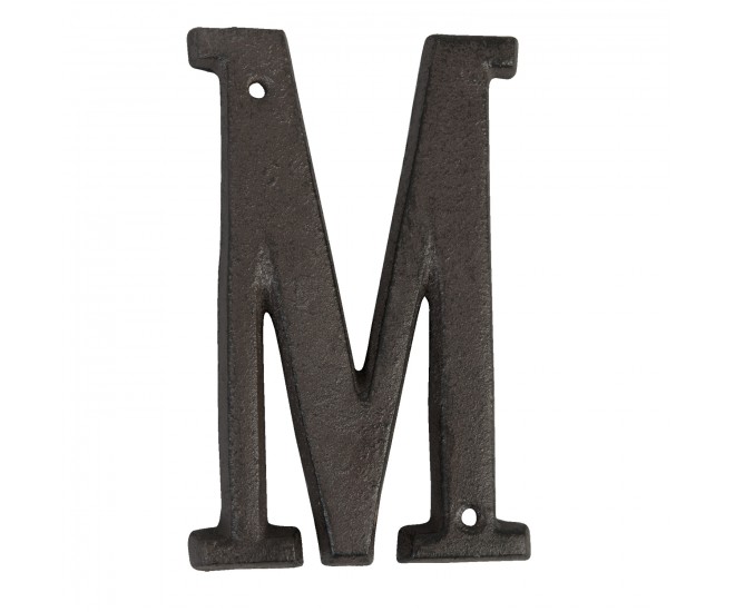 Nástěnné kovové písmeno M - 13 cm