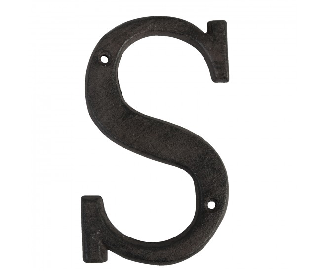 Nástěnné kovové písmeno S - 13 cm
