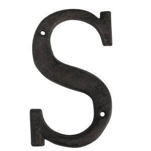 Nástěnné kovové písmeno S - 13 cm