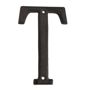 Nástěnné kovové písmeno T - 13 cm