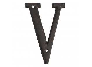 Nástěnné kovové písmeno V - 13 cm
