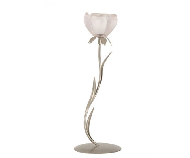 Svícen na čajovou svíčku Růže - Ø12,5*36 cm