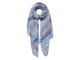 Modro oranžový pruhovaný šátek - 70*180 cm