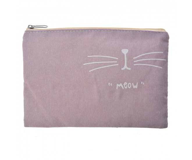 Toaletní taška Meow světlá - 19*14 cm