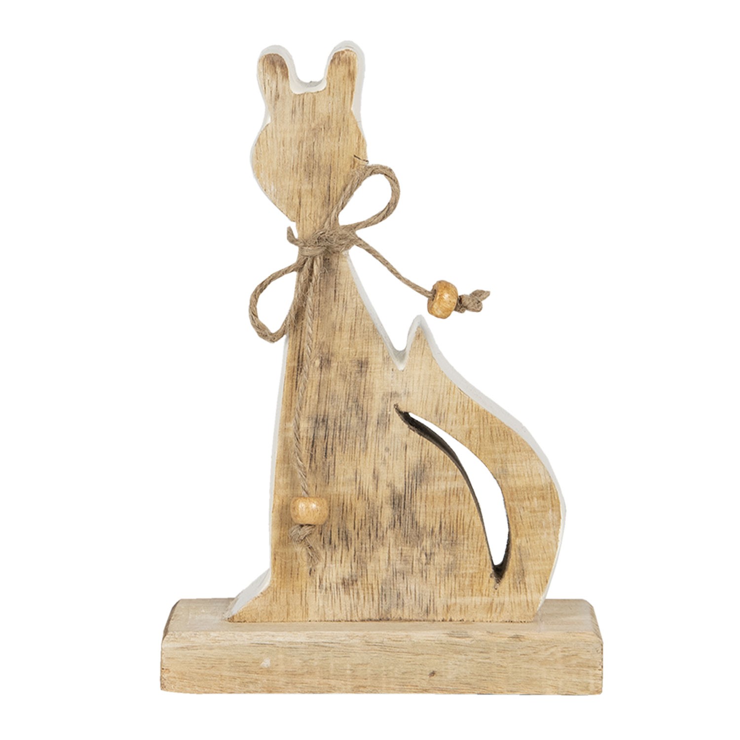 Dřevěná dekorace kočka - 11*3*16 cm Clayre & Eef