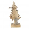 Dřevěná dekorace vánoční strom s andělem - 7*5*17 cm Barva: přírodníMateriál: dřevo/ kovHmotnost: 0,08 kg