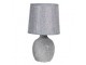 Šedá stolní lampa s šedým stínidlem - Ø 15*26 cm E14/max 1*40W