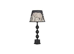 Černá stolní lampa Elephant – Ø 27*57 cm E27/max 1*60W