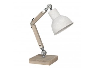 Dřevěno-kovová stolní lampa Amaury - 15*15*47 cm E27/max 1*60W