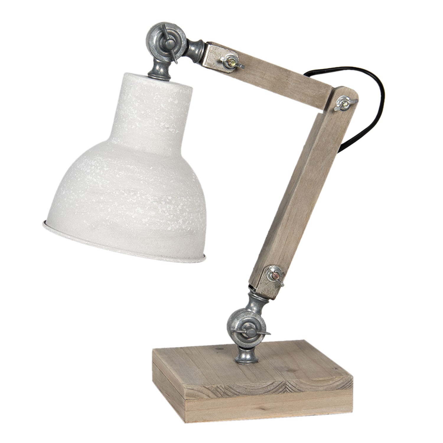 Dřevěno-kovová stolní lampa Amaury - 15*15*47 cm E27/max 1*60W