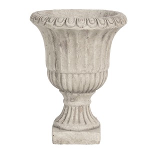 Šedý betonový květináč ve tvaru číše - Ø 15*20 cm