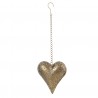 Dekorace závěsné zlaté srdce s patinou - 18*5*20 cm Barva: zlatá s patinouMateriál: kovHmotnost: 0,2 kg