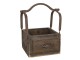 Dřevěná retro bedýnka s rukojetí - 24*19*28 cm