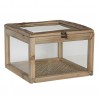Dřevěná krabička se sklem - 30*30*21 cm Barva: hnědáMateriál: dřevo, skloHmotnost: 2,63 kg