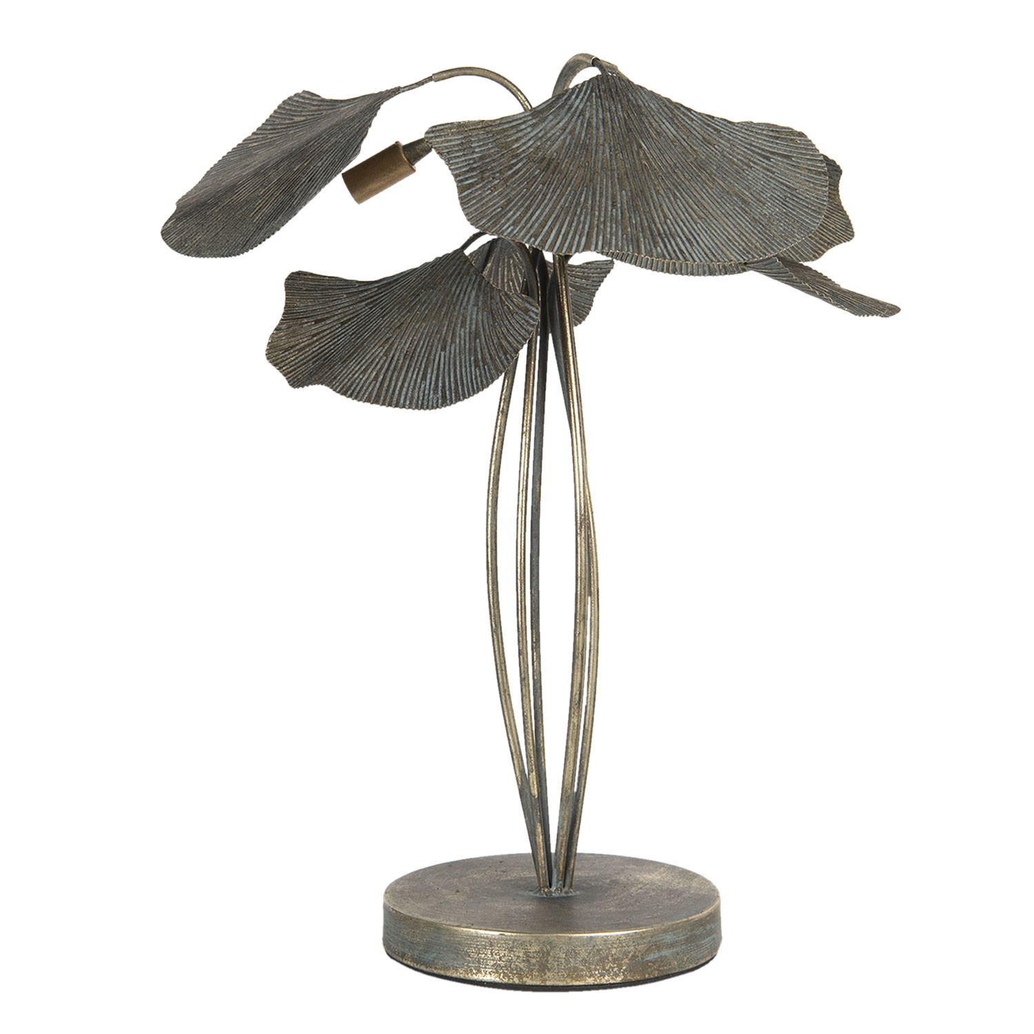 Stolní lampa s listy s patinou Galehot – Ø 38*54 cm Clayre & Eef