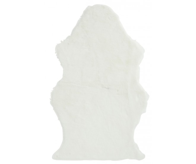 Bílá chlupatá umělá kožešina Pelt - 95*60 cm