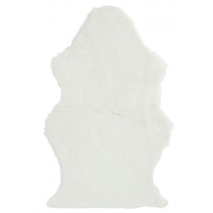 Bílá chlupatá umělá kožešina Pelt - 95*60 cm