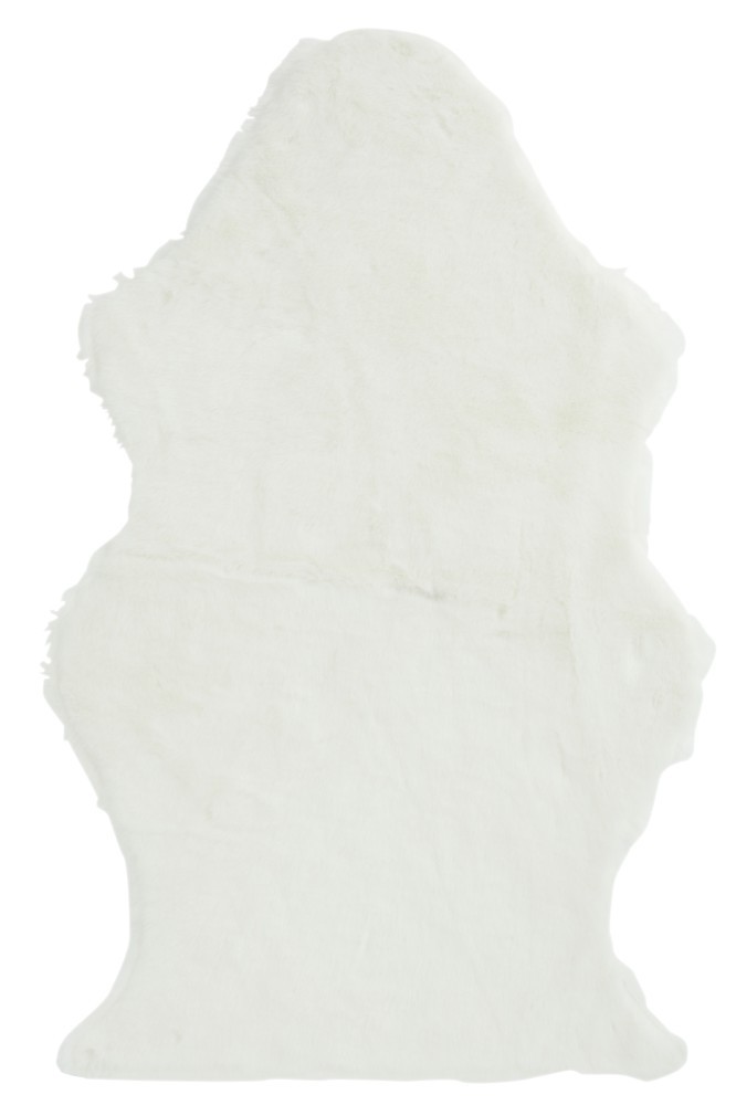 Bílá chlupatá umělá kožešina Pelt - 95*60 cm