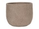 Šedý betonový květináč se vzorem - Ø 18*15 cm Clayre & Eef