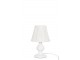 Bílá stolní lampa s textilním stínidlem Voile - Ø 15*25,5 cm J-Line by Jolipa