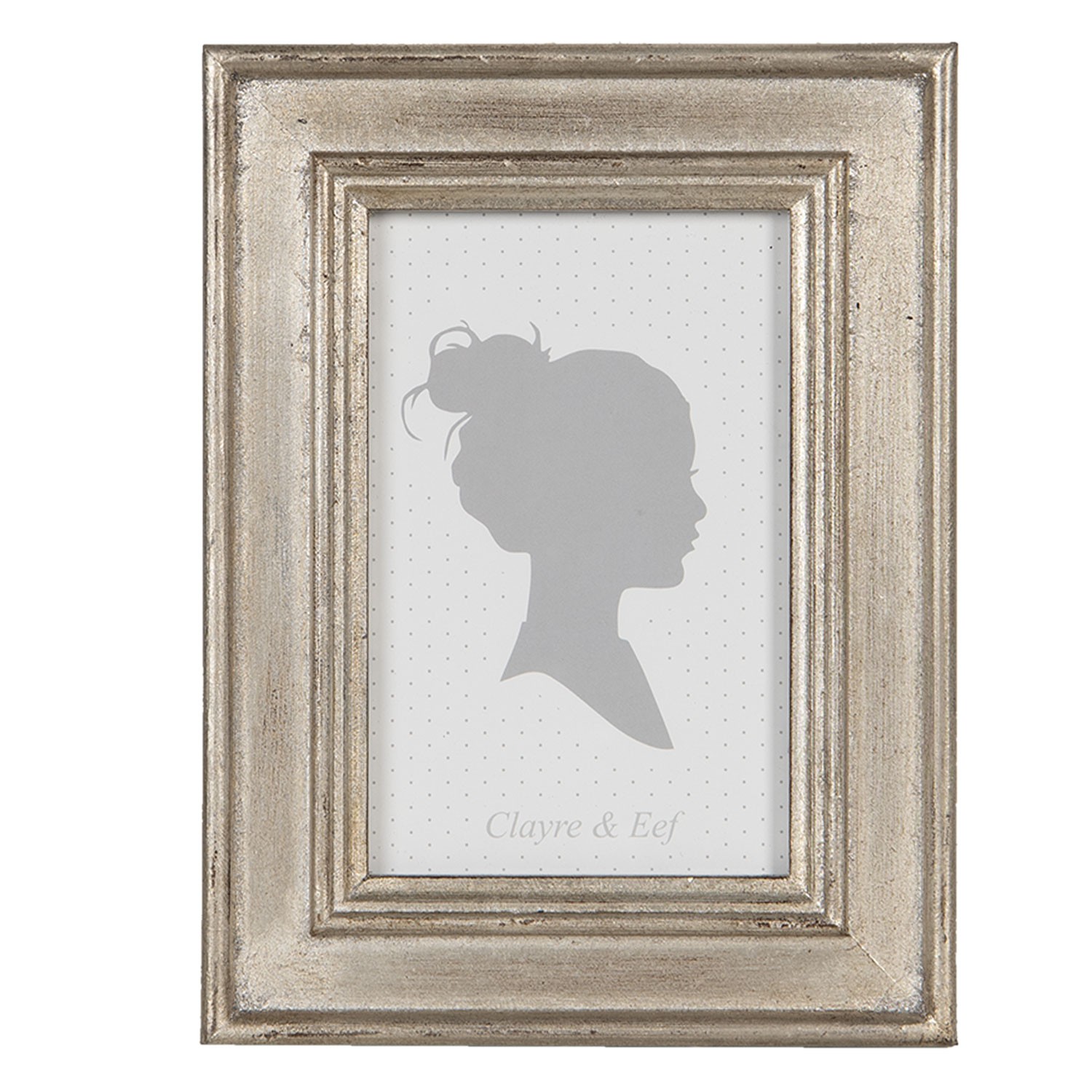 Stříbrný rámeček na fotografie ve vintage stylu - 14*2*19 cm / 10*15 cm