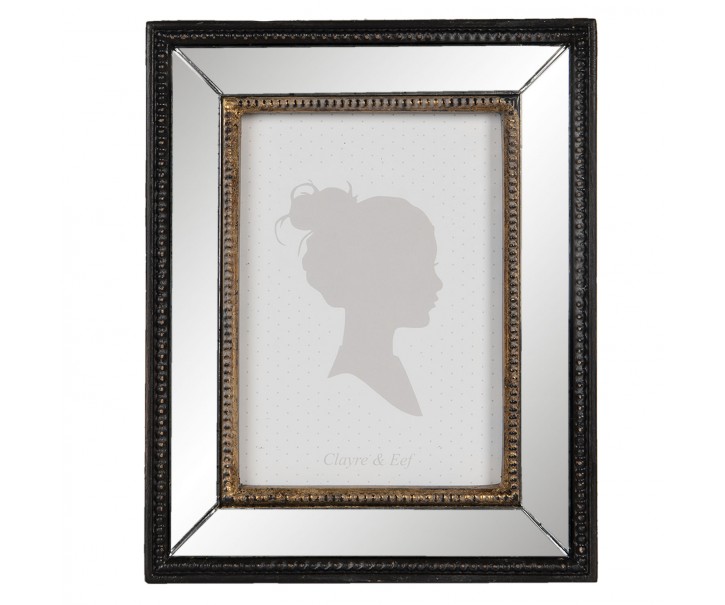Skleněný rámeček na fotografie ve vintage stylu - 17*2*22 cm / 13*18 cm