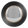 Vypouklé zrcadlo Beneoit s černým rámem se zlatou linkou – Ø 34 cmBarva: Černá / Zlatá Materiál: PU / Sklo Hmotnost: 1,05 kg 