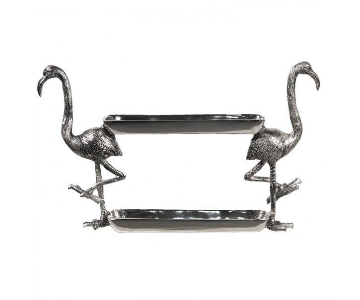 Servírovací talířky s dekoracemi plameňáků Argent - 46*16*28 cm