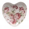 Dekorace vintage srdce s růžemi Rose - 11*11*4 cmBarva: krémová antik s popraskáním, růžováMateriál: keramikaHmotnost: 0,198 kg