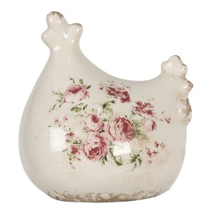 Dekorace vintage slepička s růžemi Rose - 12*11*13 cm