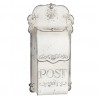 Bílá retro poštovní schránka Post - 24*8*46 cm Barva: bílá s patinou a odřenímMateriál: kovHmotnost: 0,75 kg