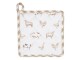 Bavlněná podložka pod hrnec Country Life Animals bílo-béžová - 20*20 cm