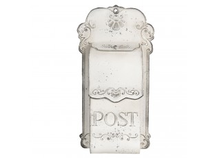 Bílá retro poštovní schránka Post - 24*8*46 cm