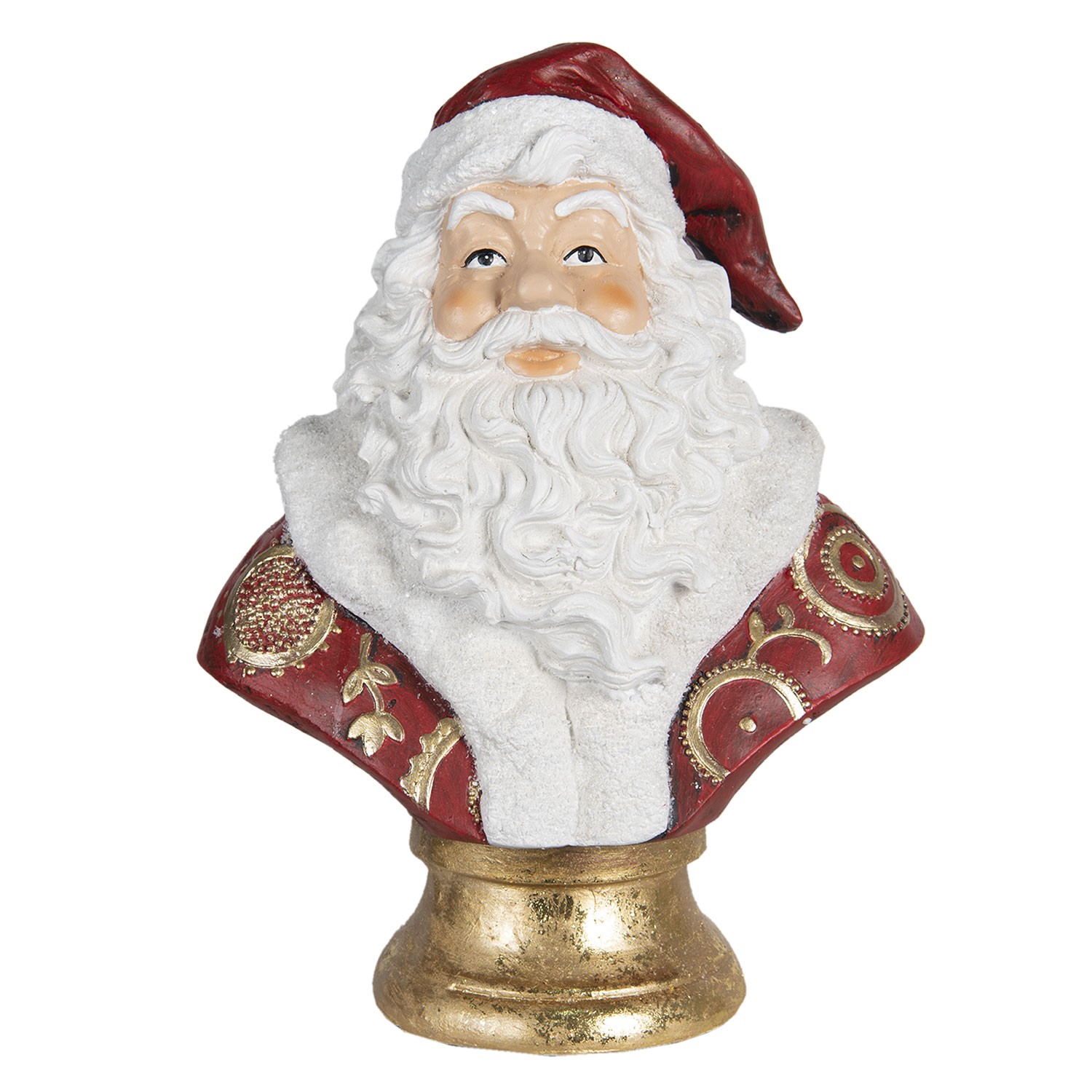 Vánoční dekorace busta Santa - 33*20*44 cm Clayre & Eef