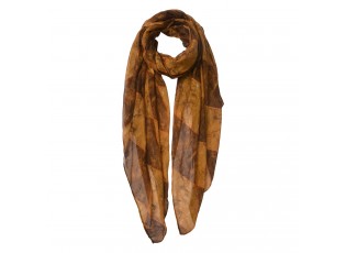 Hnědo okrový šátek - 80*180 cm
