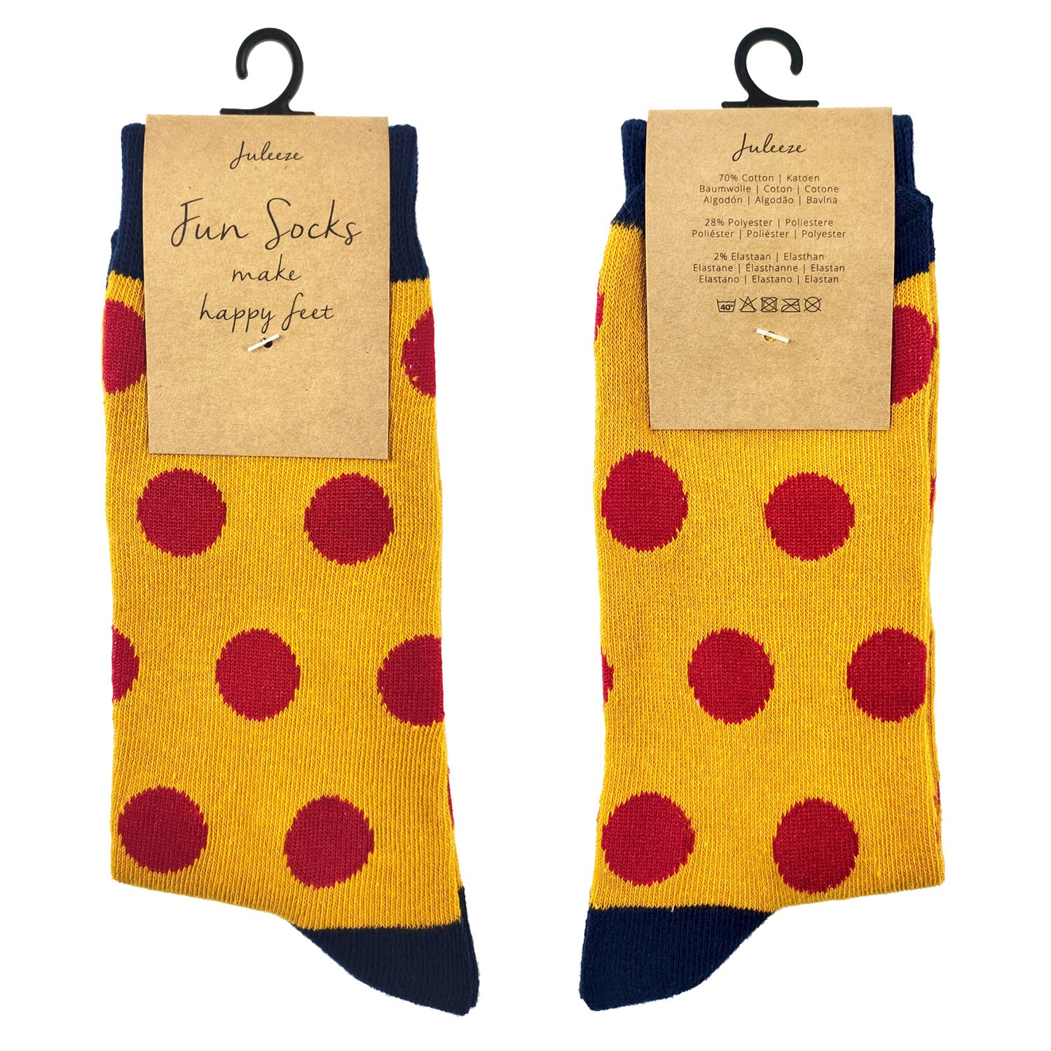 Veselé žluté ponožky s puntíky - 35-38 JZSK0007S