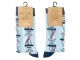 Veselé modré ponožky s loďkami - 39-41