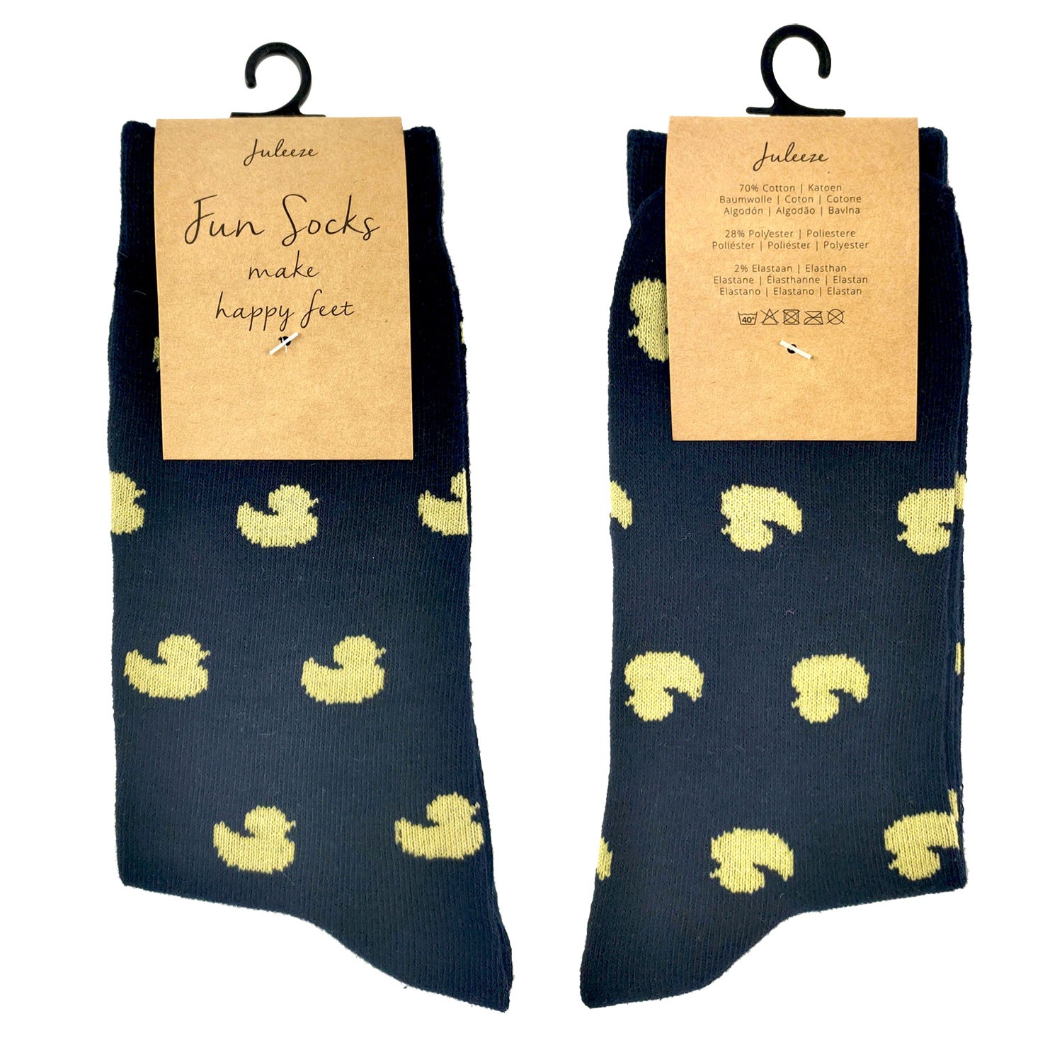 Veselé černé ponožky s kačenkami - 35-38 Clayre & Eef