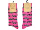 Veselé růžové ponožky s krokodýly - 39-41