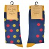 Veselé modré ponožky s bodkami - 39-41